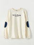 LC Waikiki Crew Neck Printed Long Sleeve Boy T-shirt